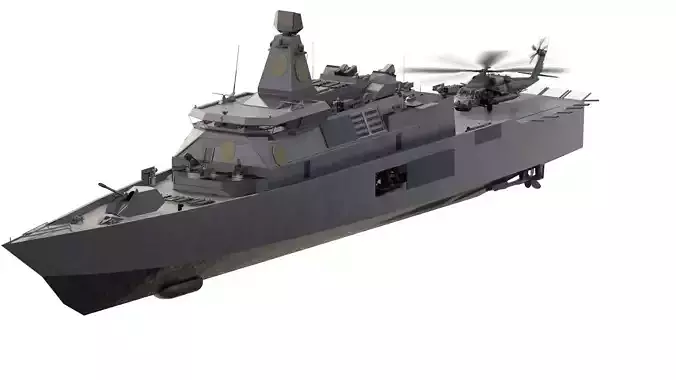 US NAVY STEALTH CORVETTE 3D model