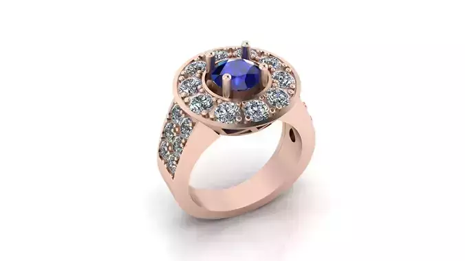 round engagement halo jewelry ring