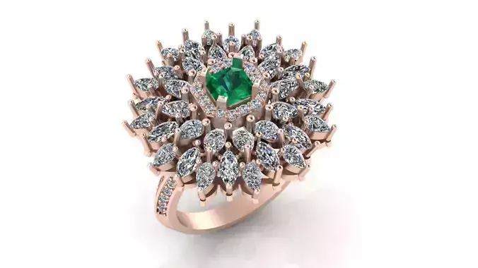 cushion emerald halo pear and marquise jewelry ring