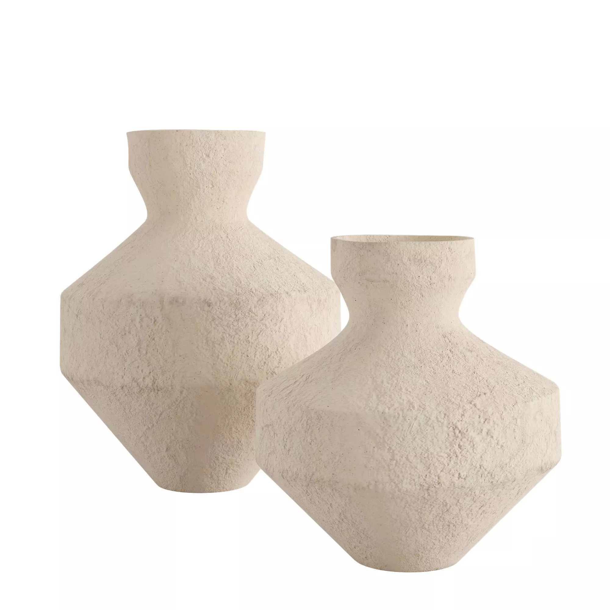 Marla White Paper Mache Vase 3D model