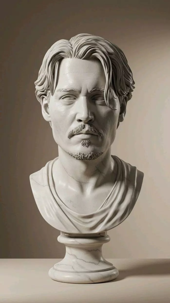Johnny Depp busto 3D print model