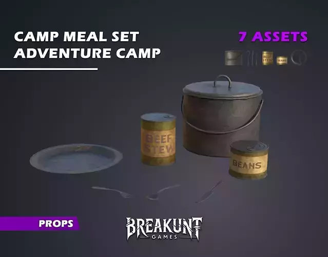 Camp Meal Set - 7 assets 