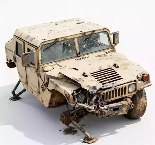 Post-War Tactical Humvee 3D Model