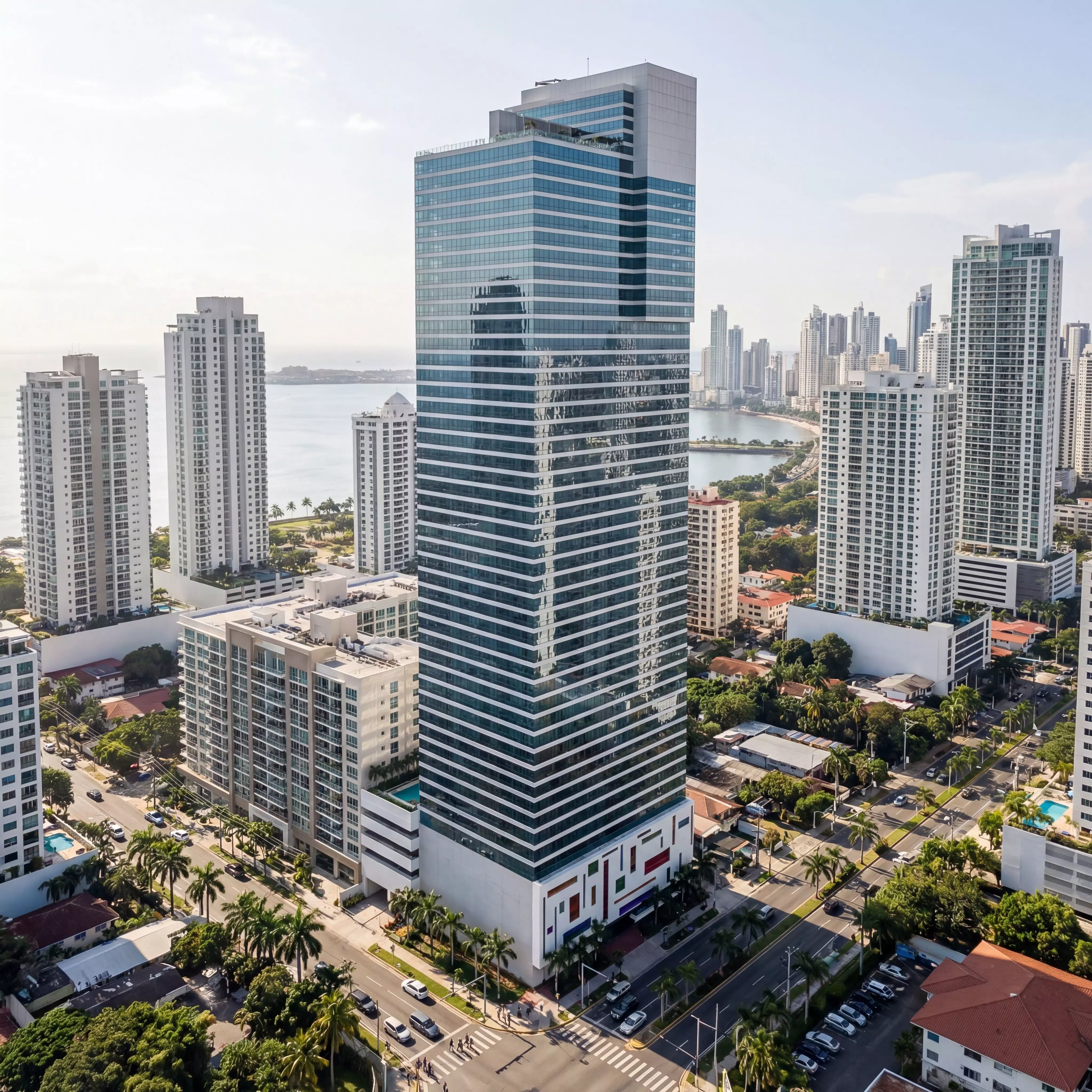 Tall residential building Low-poly 3D model