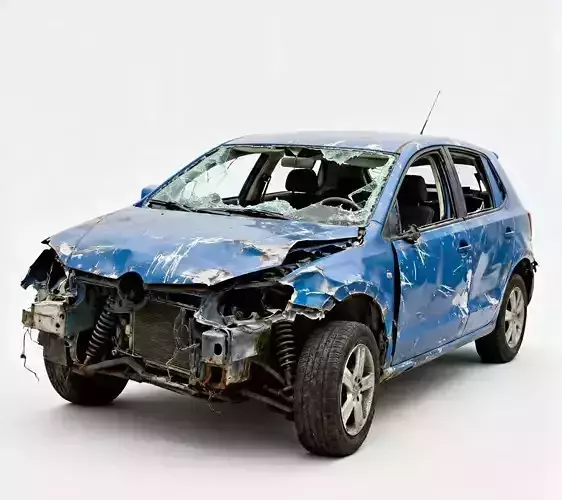 Post-Apocalyptic Wrecked Hatchback