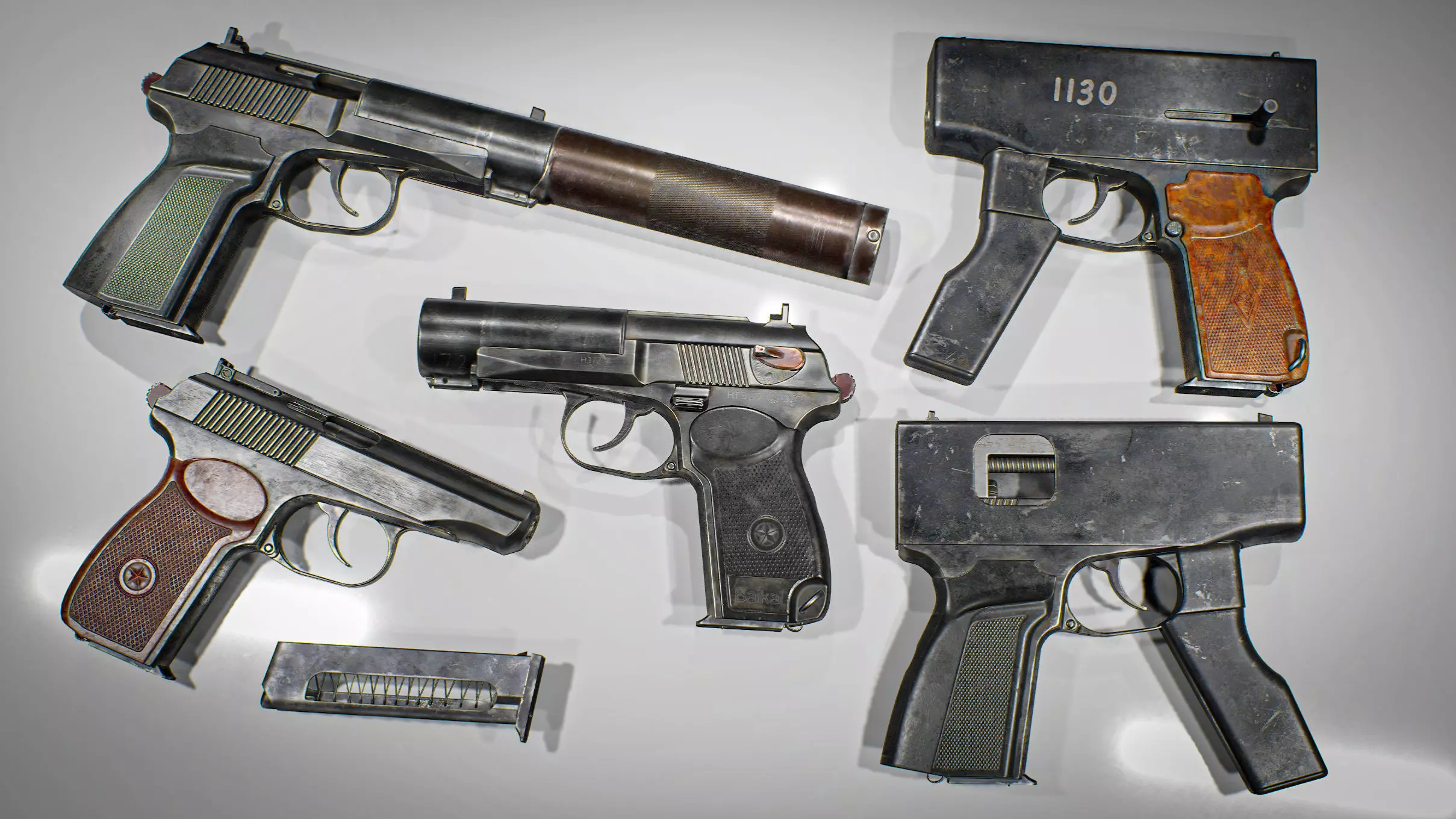 PM Makarov Modular System Low-poly 3D model