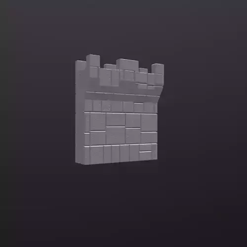 Medieval Battlement Wall Top  Modular Snap Fit Tile