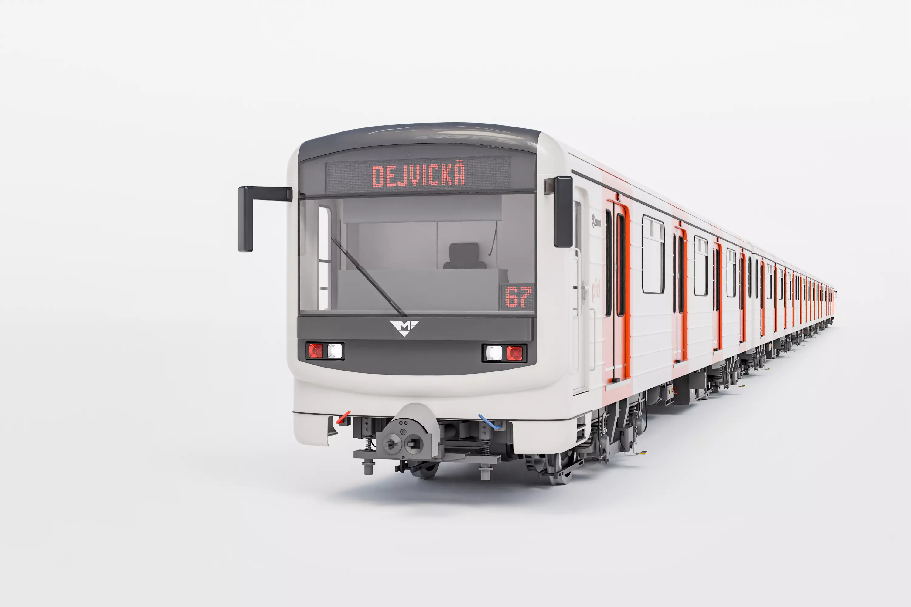 81-71M Prague metro train set PID - Metro Praha 3D model