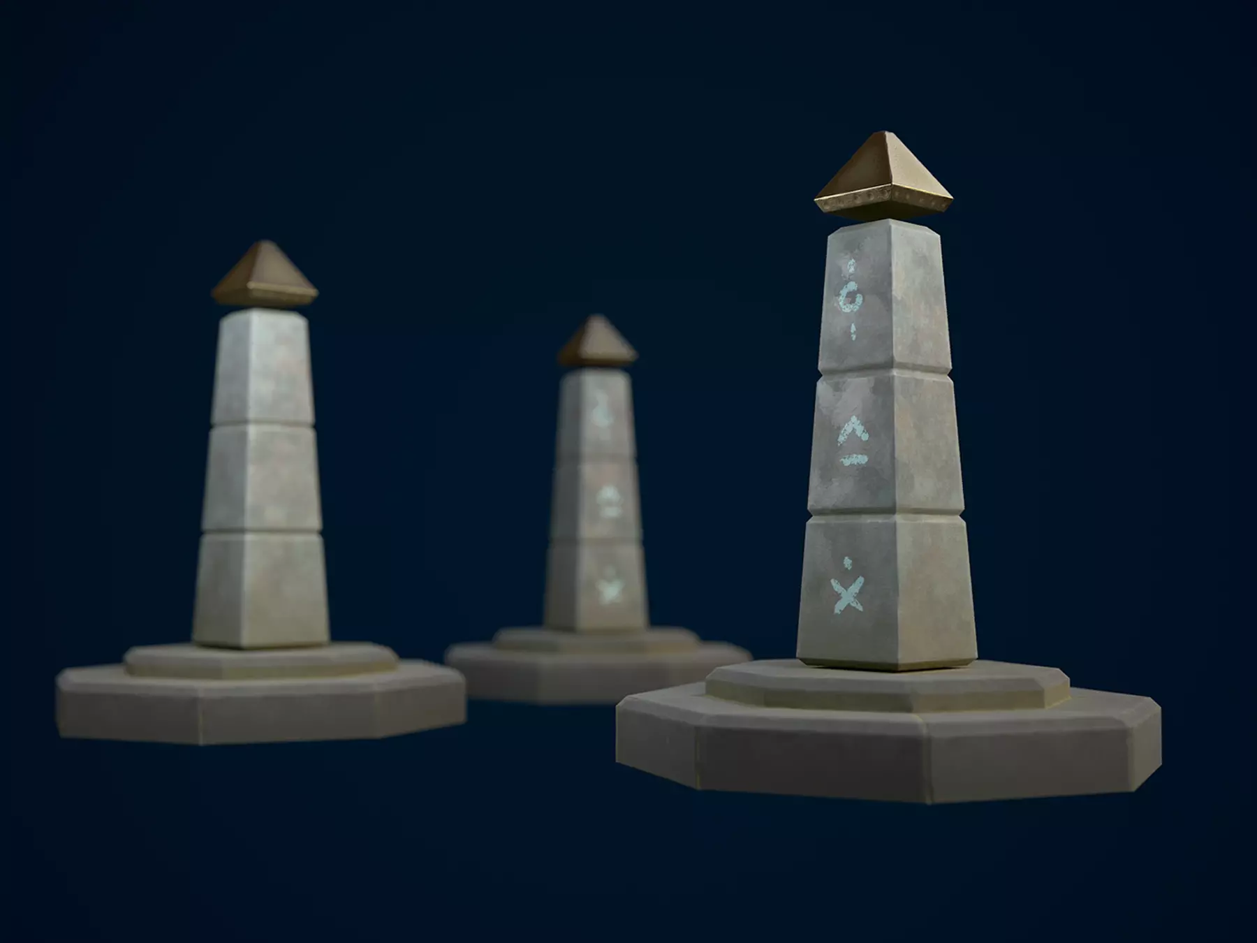 Stone Finger V1 Low-poly 3D model