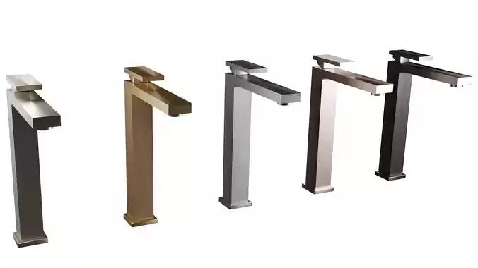 Countertop Bathroom High Faucet New Edge Low-poly 3D model