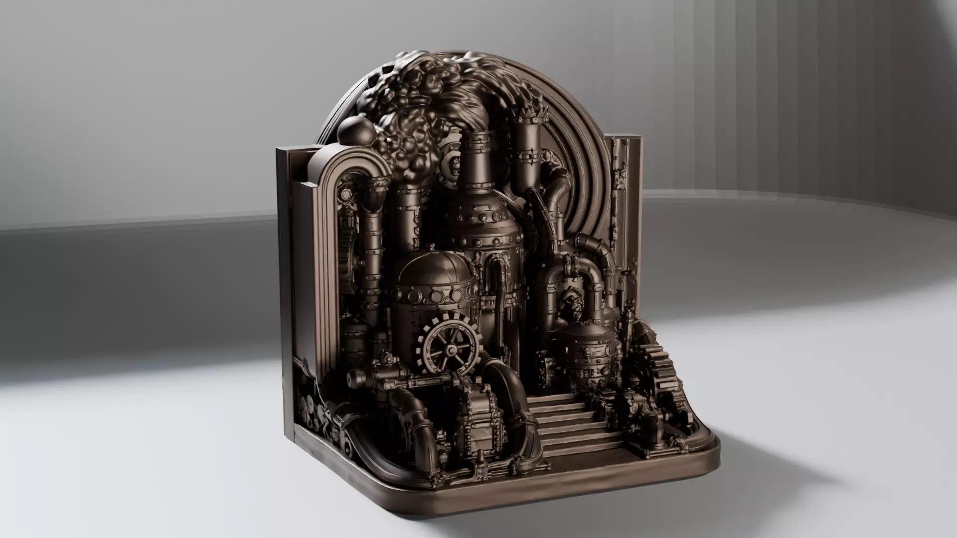 Steampunk Factory Bookend Unscaled 3D print model