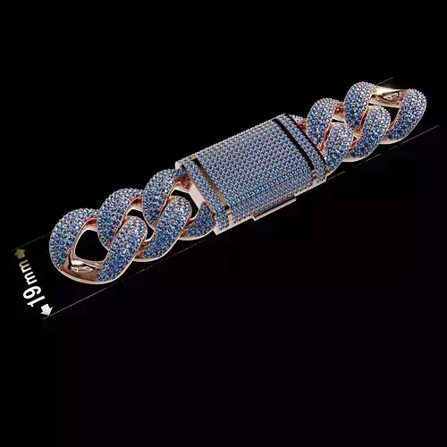 19mm Wide FULL LOCK BOX CUBAN Link Chain - SOLID