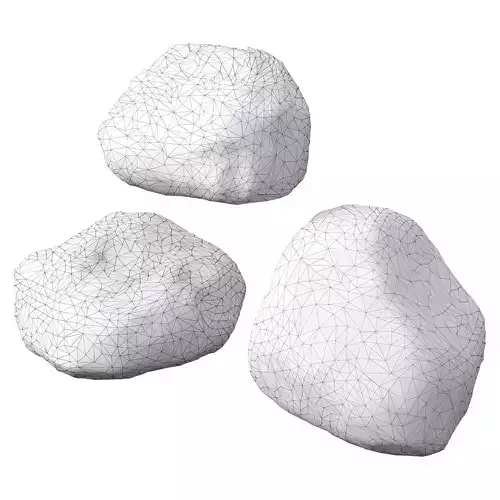Low Poly Rocks Set 10 3D model 5