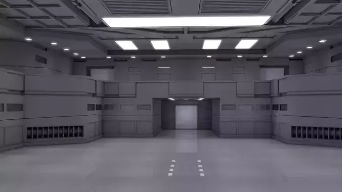 Sci Fi Interior Room 3D model | CGTrader