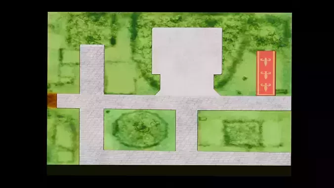 Amusement Park - Ground 2 Low-poly 3D model