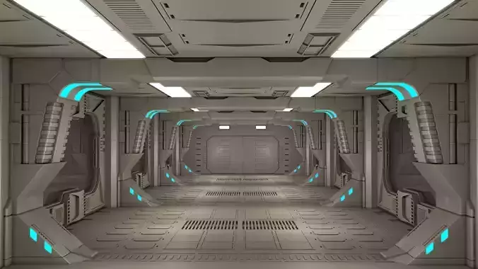 Sci Fi Corridor Interior 3D model