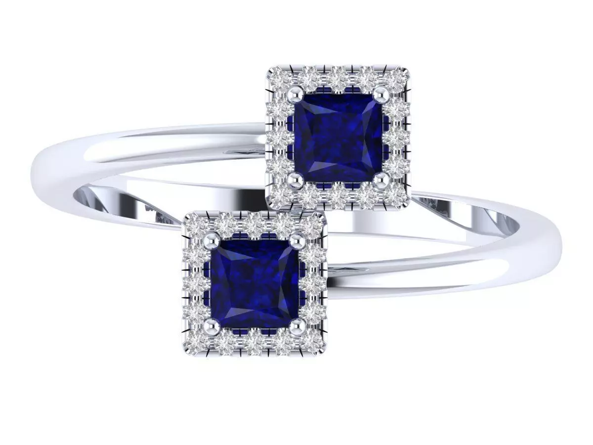 Princess Diamond Ring 3D print model