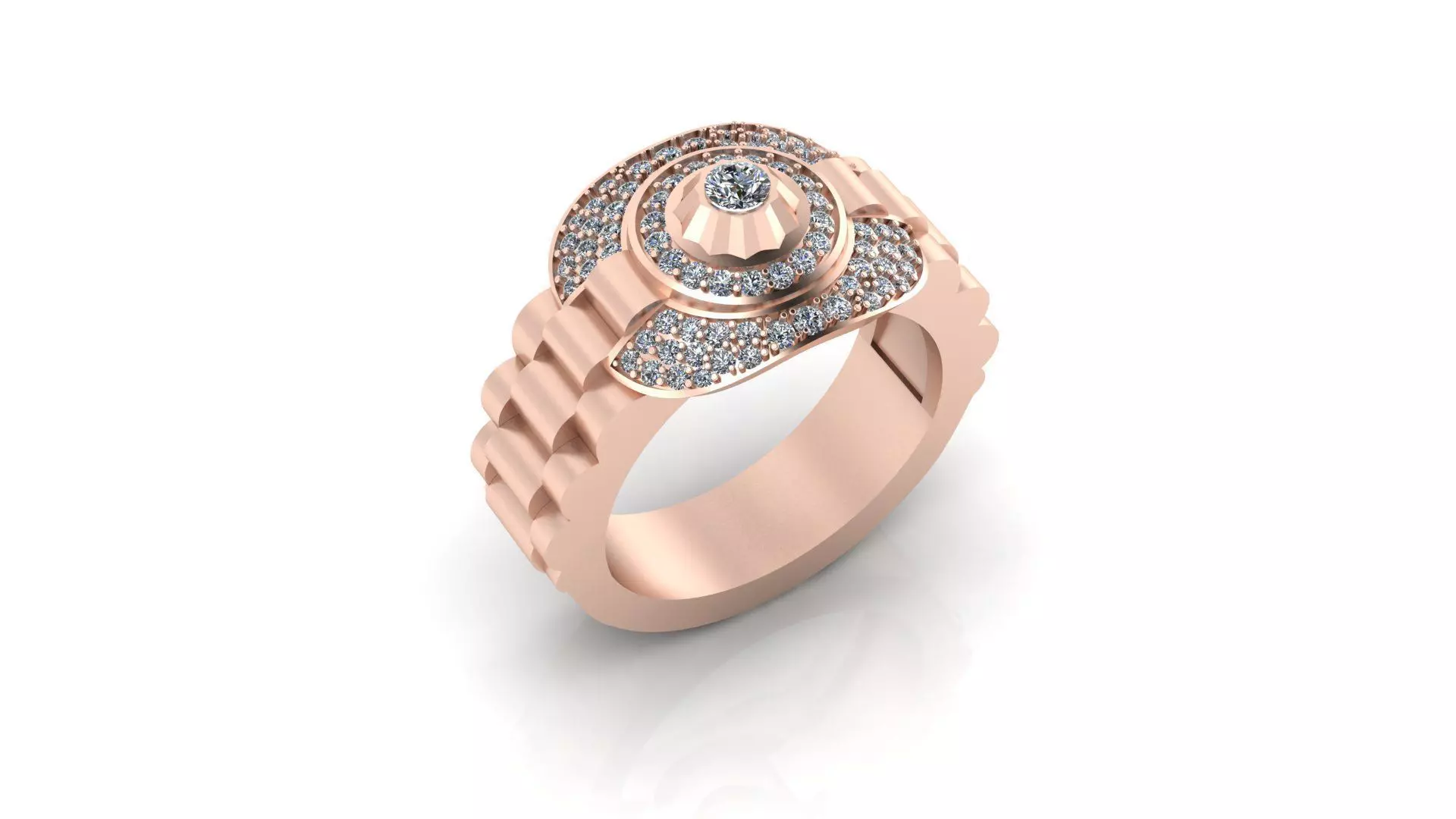 free pave setting men jewelry ring Free 3D print model