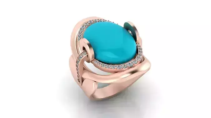 oval halo high jewelry ring