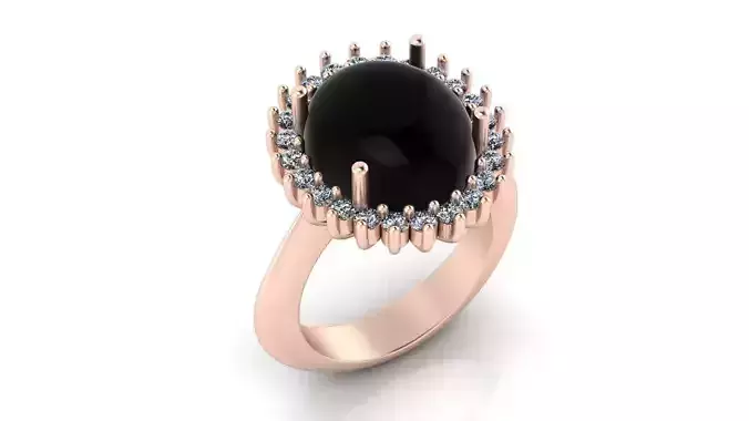 oval halo cluster jewelry ring