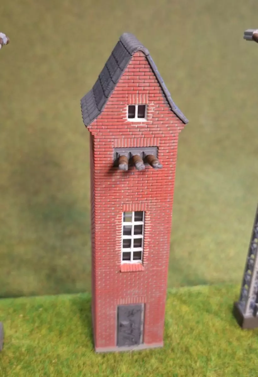 Brick Transformer Tower 1-160 resin 3D print model