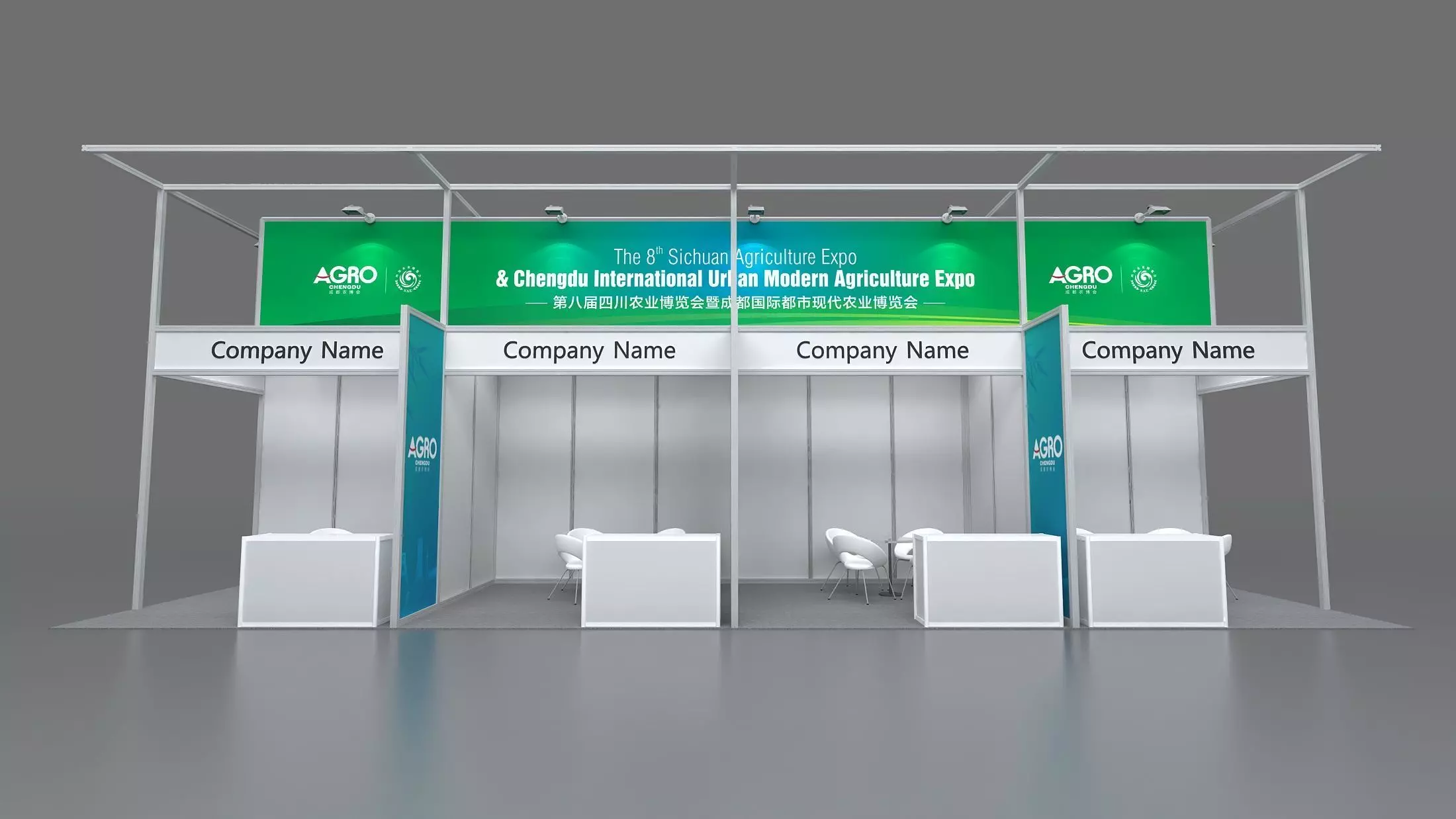 Standard booth Low-poly 3D model