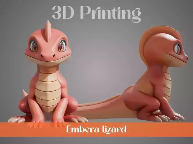 Stylized Flame Lizards - Embera