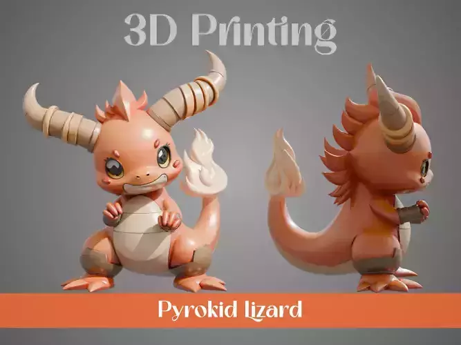 Stylized Flame Lizards - Pyrokid