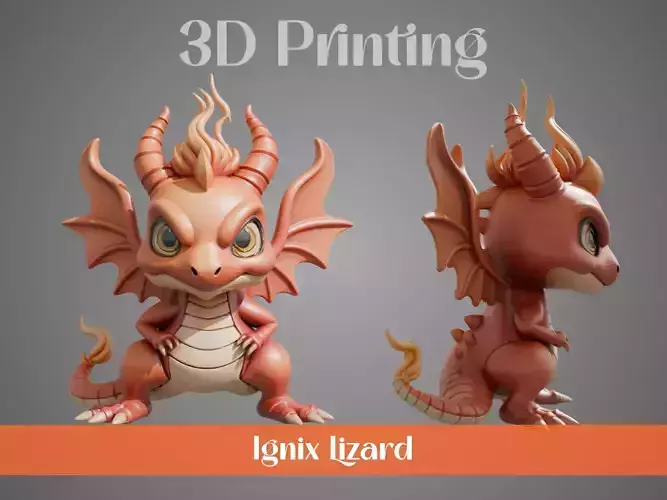 Stylized Flame Lizards - Ignix