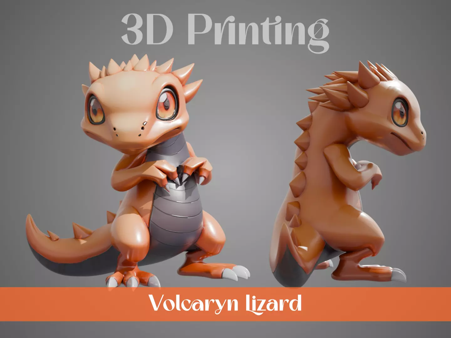 Stylized Flame Lizards - Volcaryn 3D print model