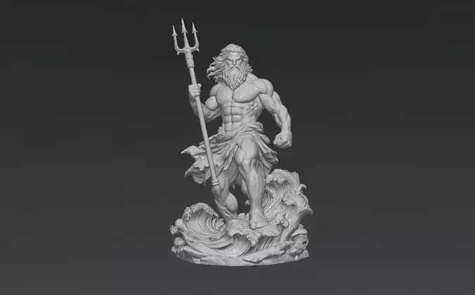 Poseidon - Greek God 3d model