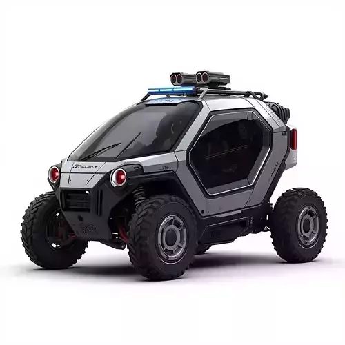 AI-Controlled Urban Patrol Pod 3D Model Low-poly 3D model