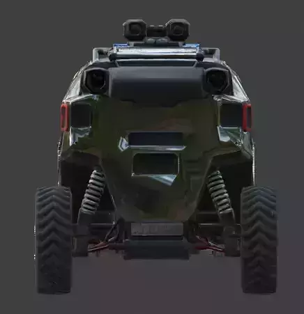AI-Controlled Urban Patrol Pod 3D Model Low-poly 3D model 6