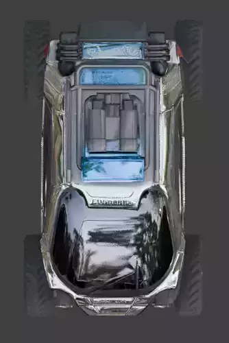 AI-Controlled Urban Patrol Pod 3D Model Low-poly 3D model 5