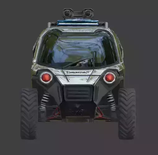 AI-Controlled Urban Patrol Pod 3D Model Low-poly 3D model 2