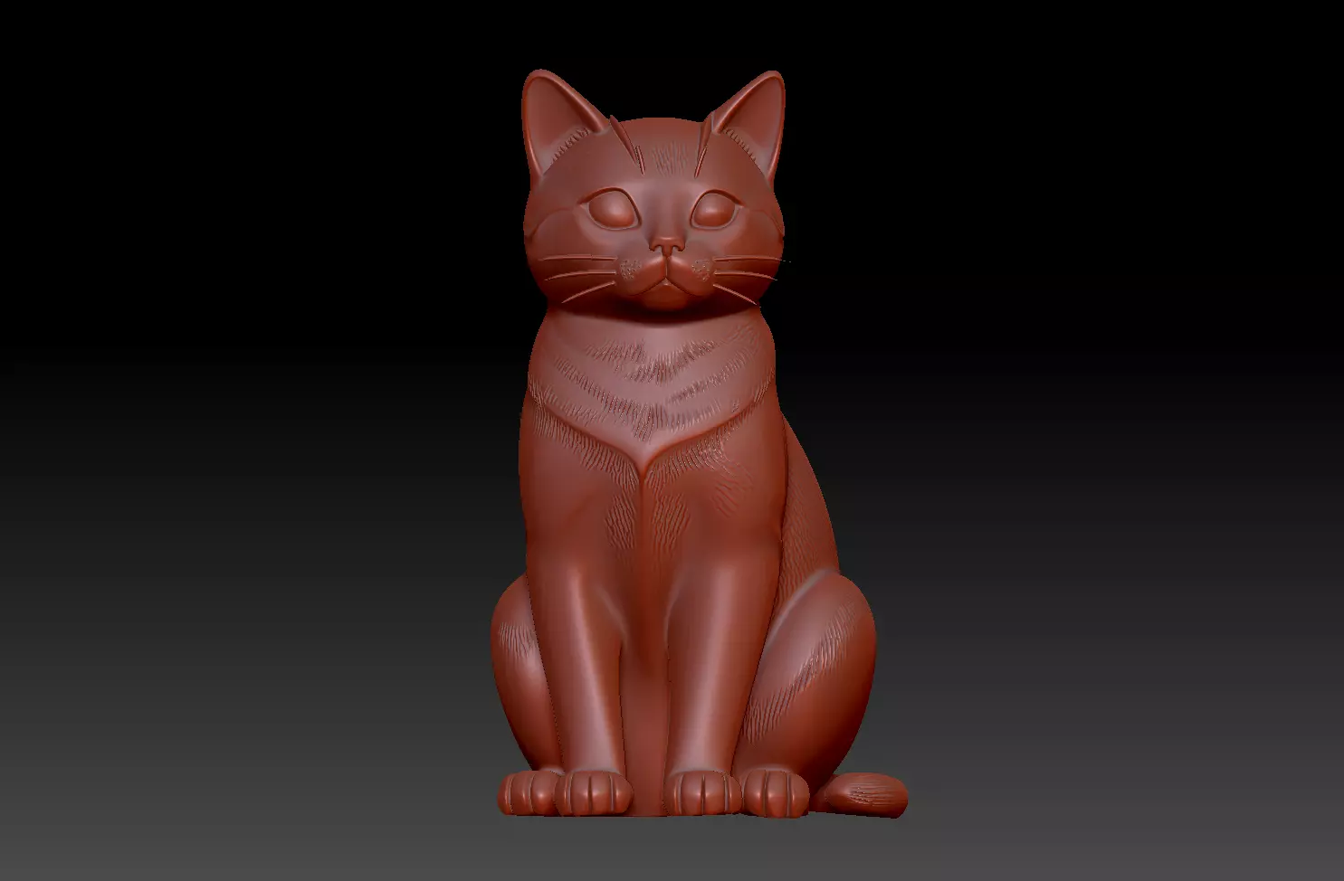 3D printed model of American Shorthair cat 3D print model