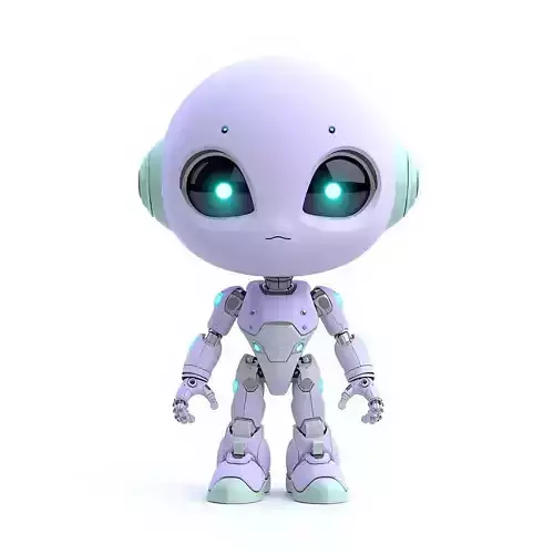 Cute Chibi Alien Robot 3D Model