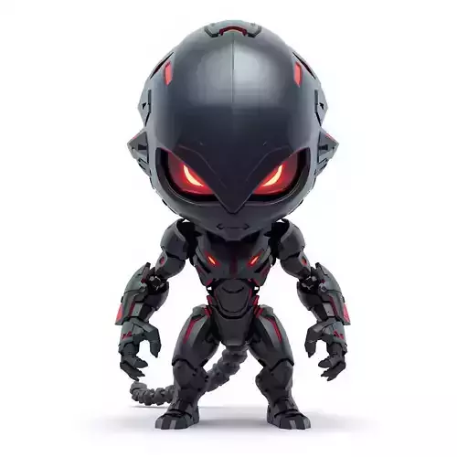 Stylized Chibi Alien Robot 3D Model