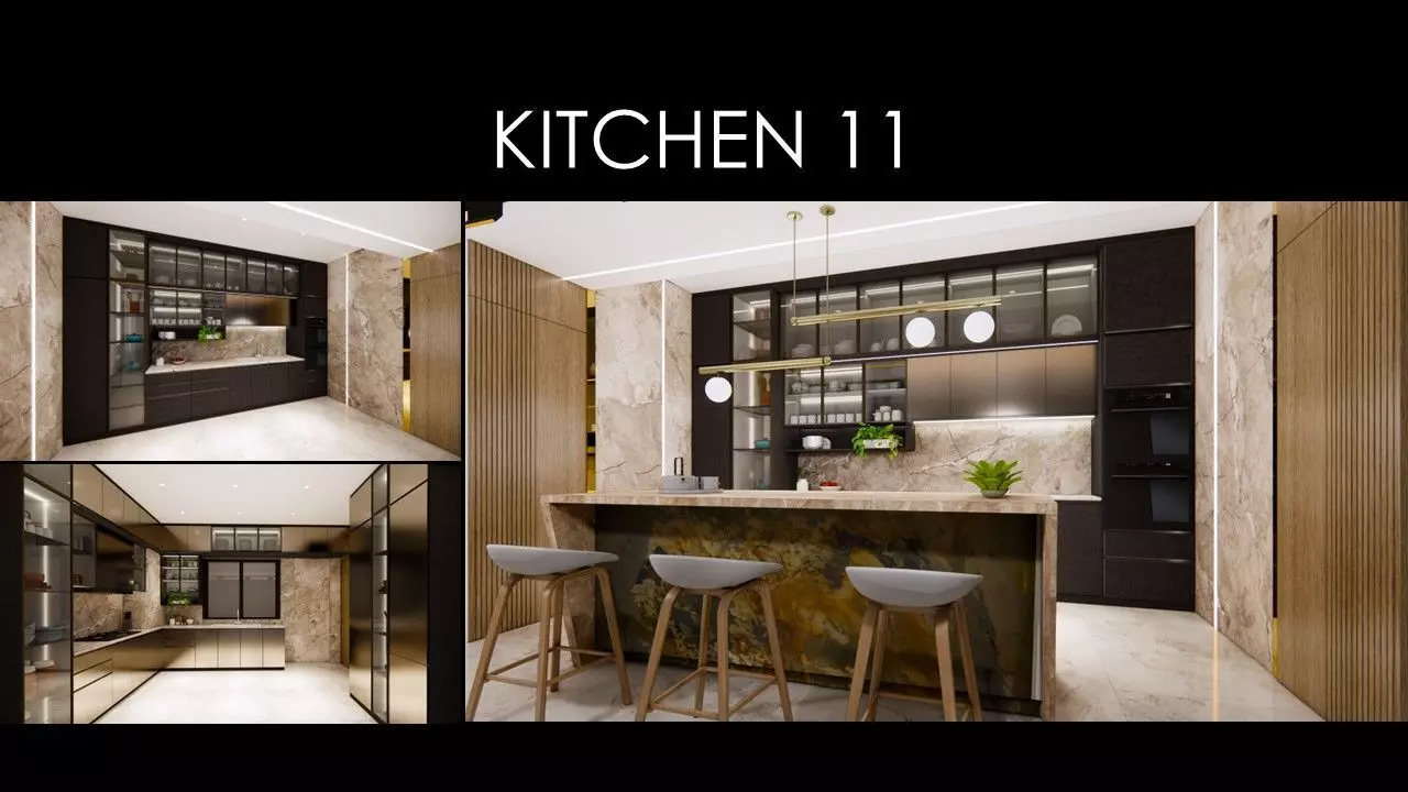 MORDERN KITCHEN 11 INTERIOR Low-poly 3D model