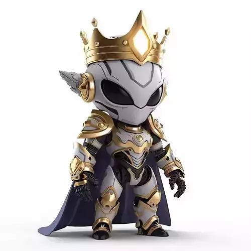 Aesthetic Royal Alien King 3D Model