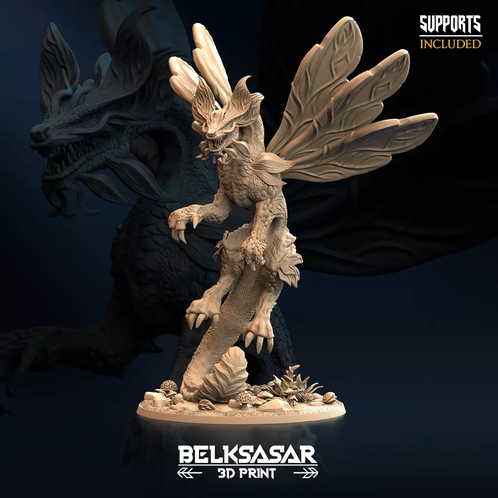 Faerie Dragon Flying 3D print model