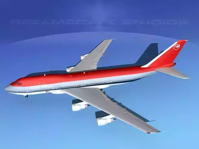 Boeing 747-100 Northwest Airlines 3D model