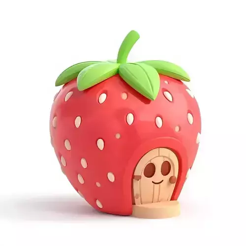Stylized Strawberry Fairy-Tale House