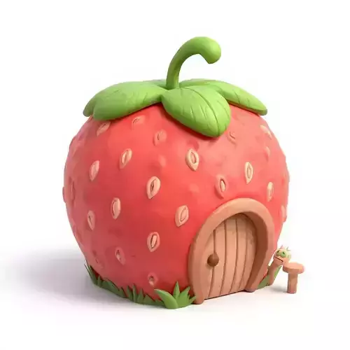 Stylized Strawberry Fairy-Tale House