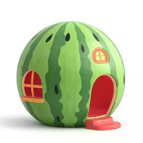Stylized Watermelon Tropical House