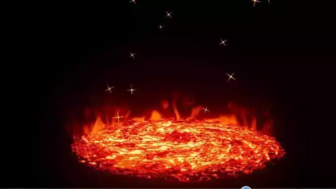 Unreal Engine 5 Lava Cave fire vfx animation Low-poly 3D model