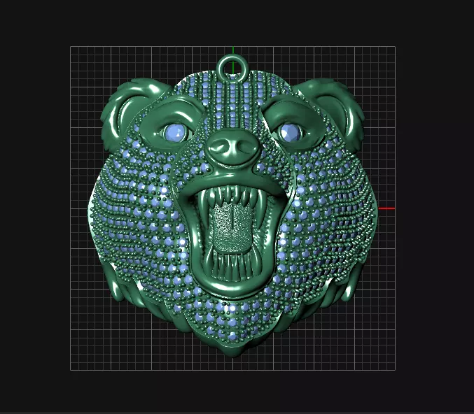 Bear Jewelry Necklace 001 3D print model