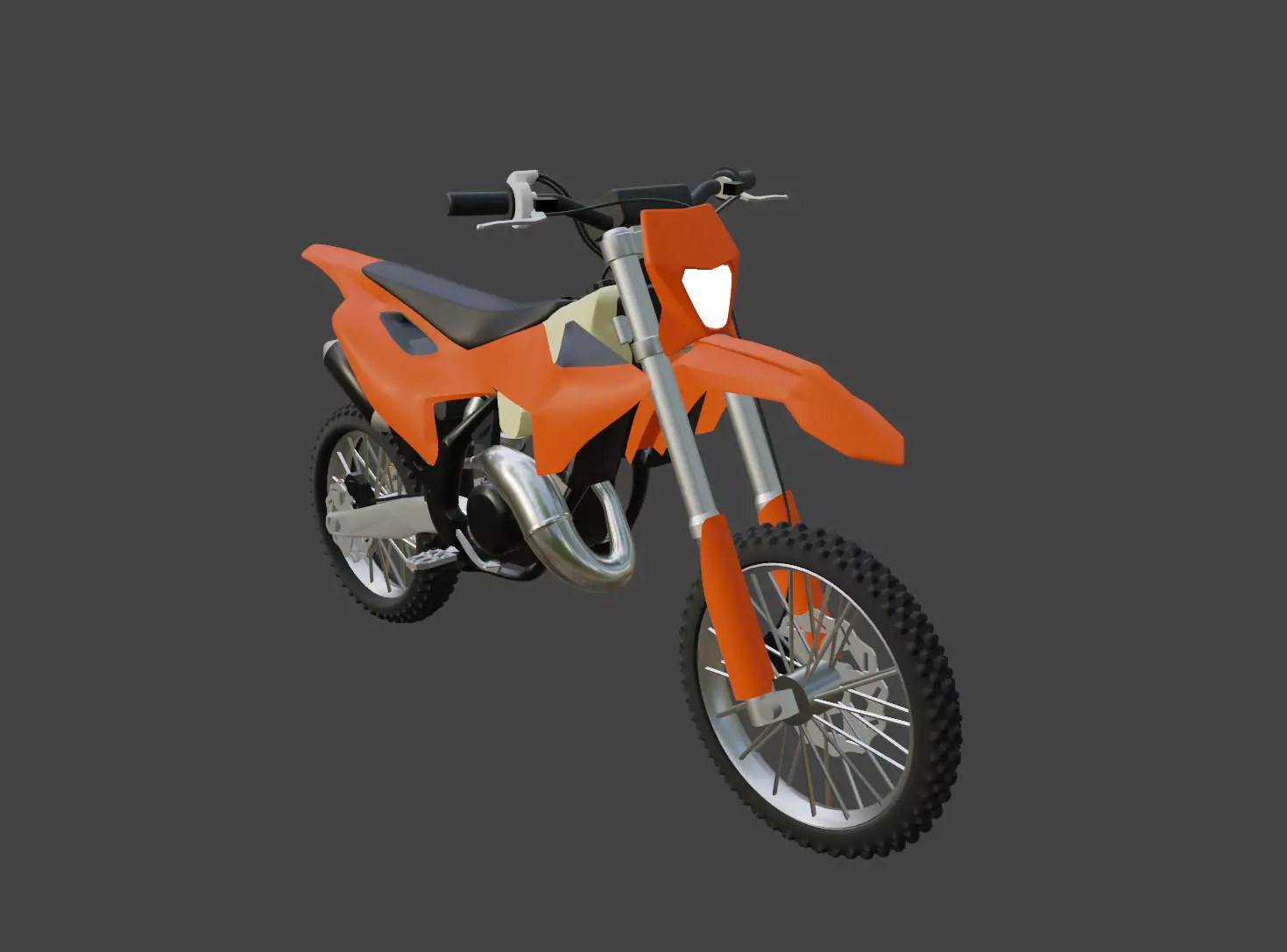 KTM SX125 Low-poly 3D model