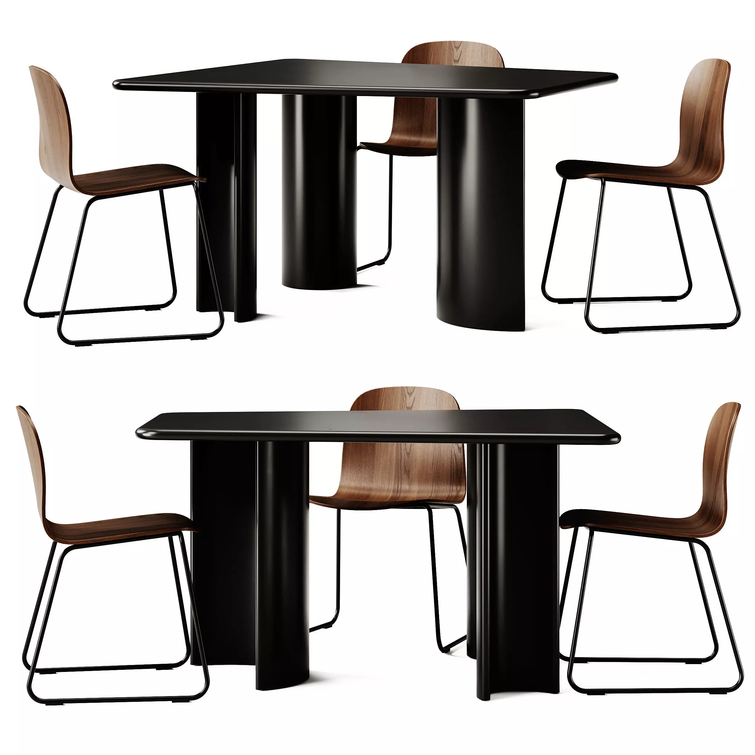 Muuto Table ReNorm and Visu Chair 3D model