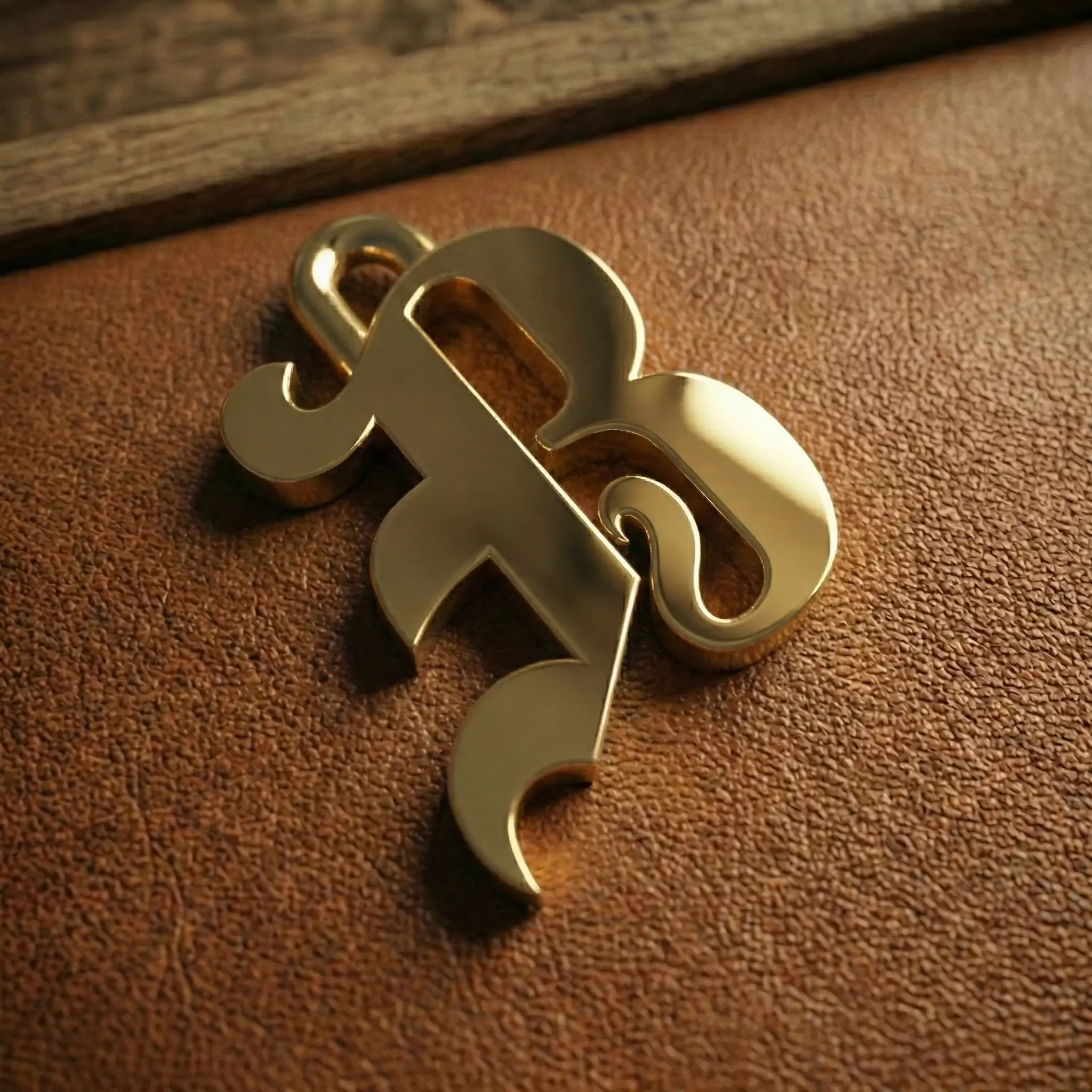 Gothic Letter B Pendant 3D print model